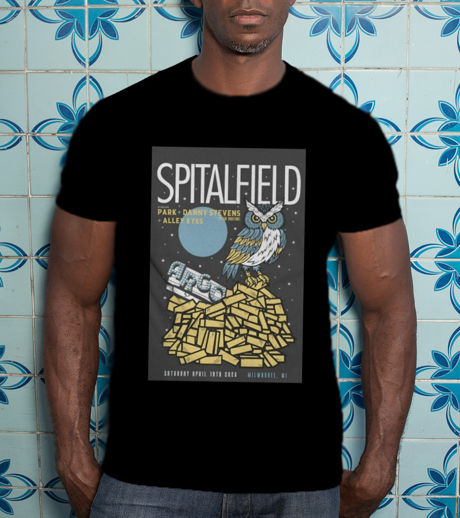 Spitalfield Park Danny Stevens Alley Eyes Milwaukee WI April 18th 2026 Arco Owl T-Shirt