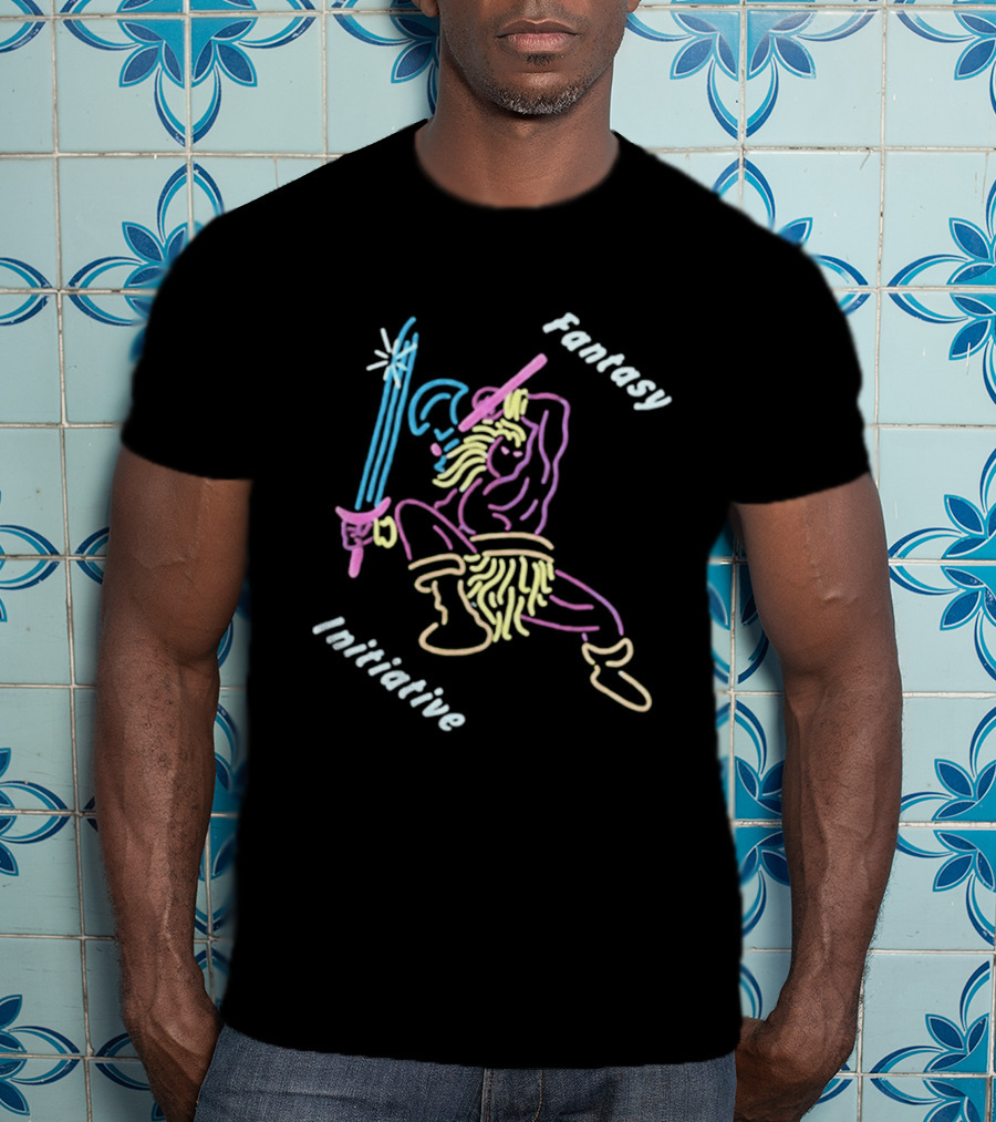 Fantasy Initiative Slash Puf Warrior Character With Sword T-Shirt
