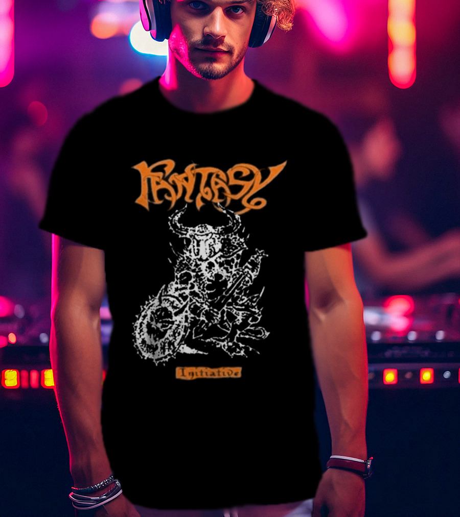 Fantasy Initiative Tormentor Orange Warrior With Spiked Club T-Shirt
