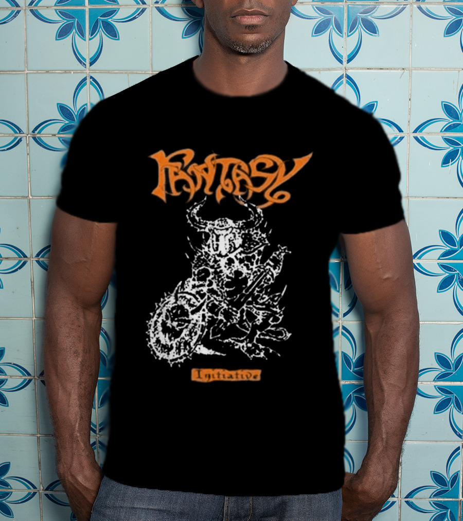 Fantasy Initiative Tormentor Orange Warrior With Spiked Club T-Shirt