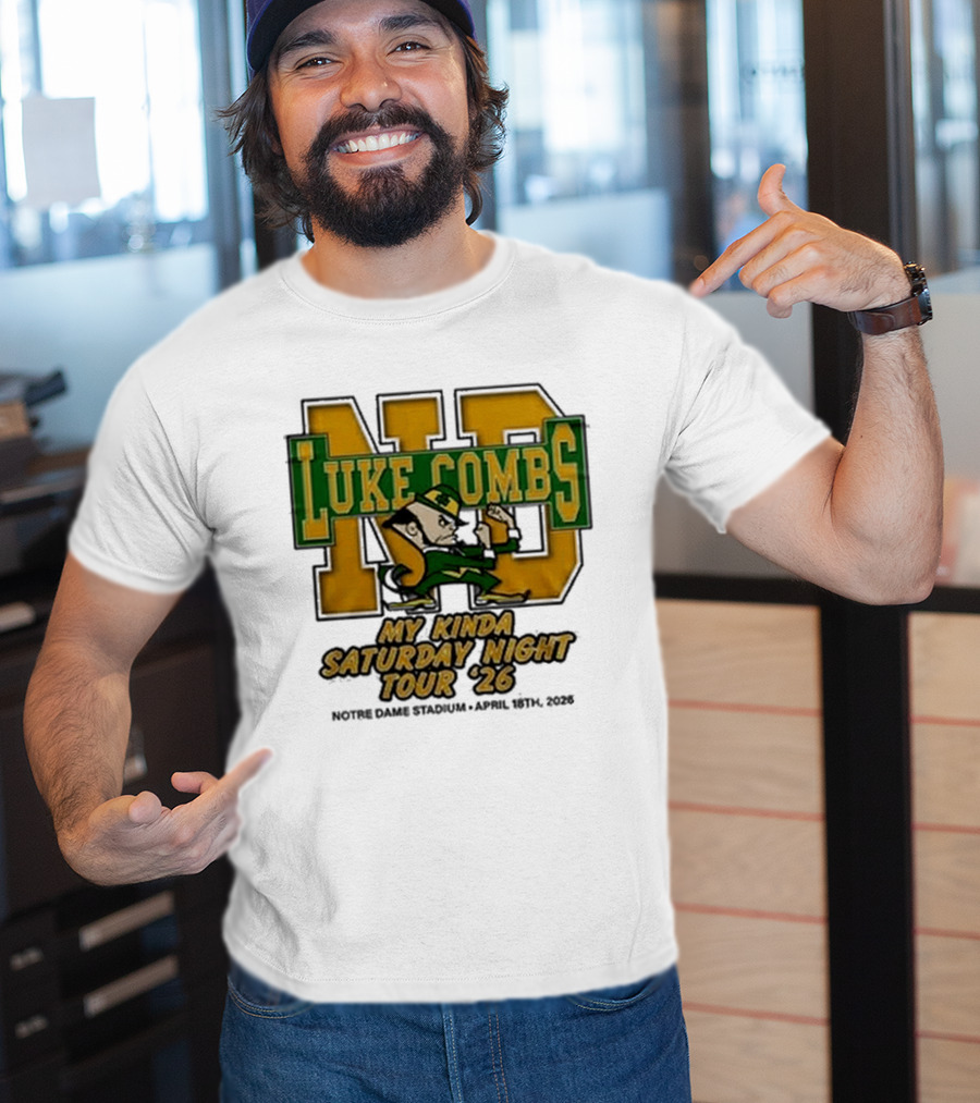 Luke Combs Notre Dame My Kinda Saturday Night Tour 26 April 18th 2026 Stadium T-Shirt