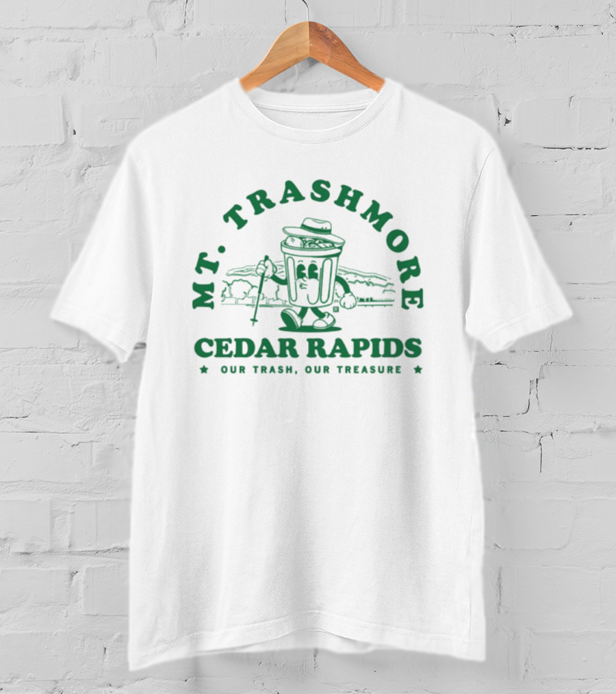 Mt. Trashmore Cedar Rapids Our Trash Our Treasure Ringer T-Shirt