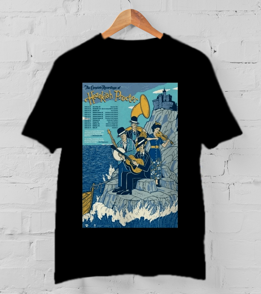 Hezekiah Procter Complete Recordings Tour 2026 Scottish Irish Music T-Shirt
