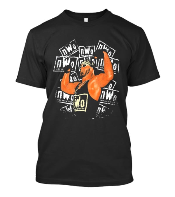 Hollywood Hulk Hogan Flexing With NWo Repeated T-Shirt