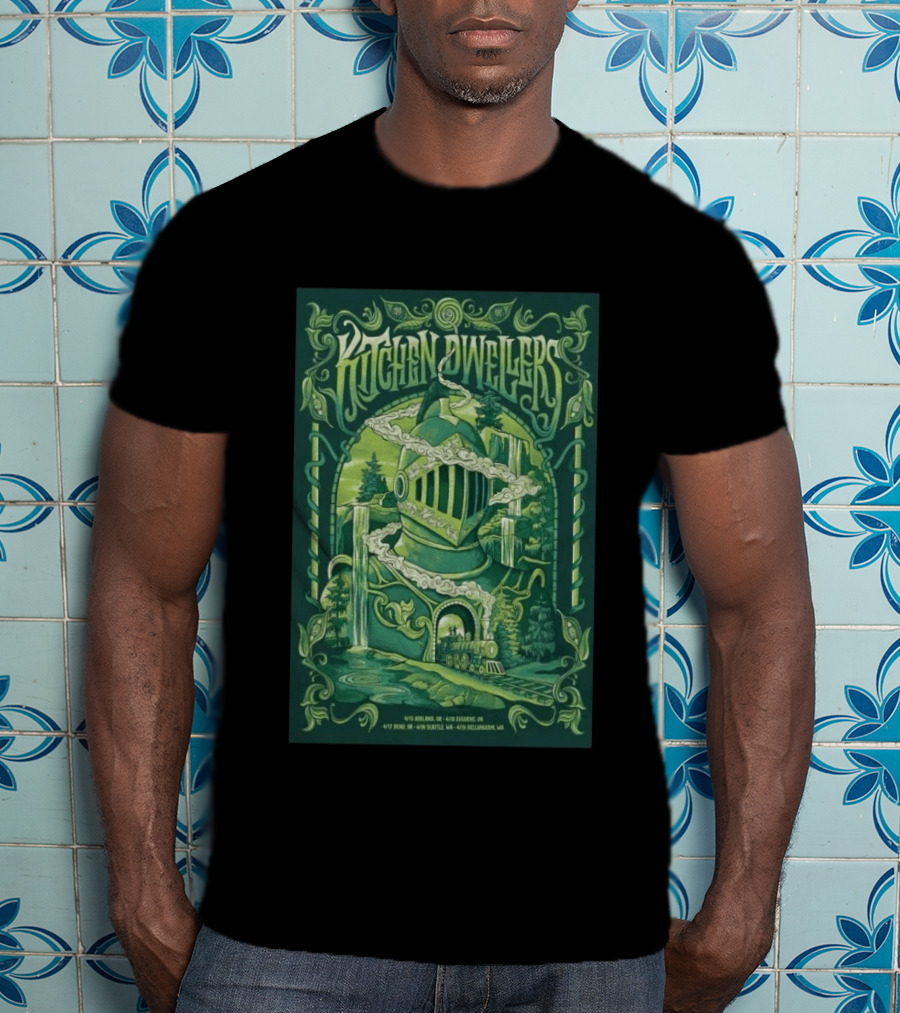 Kitchen Dwellers April 2026 Tour With Train And Nature T-Shirt