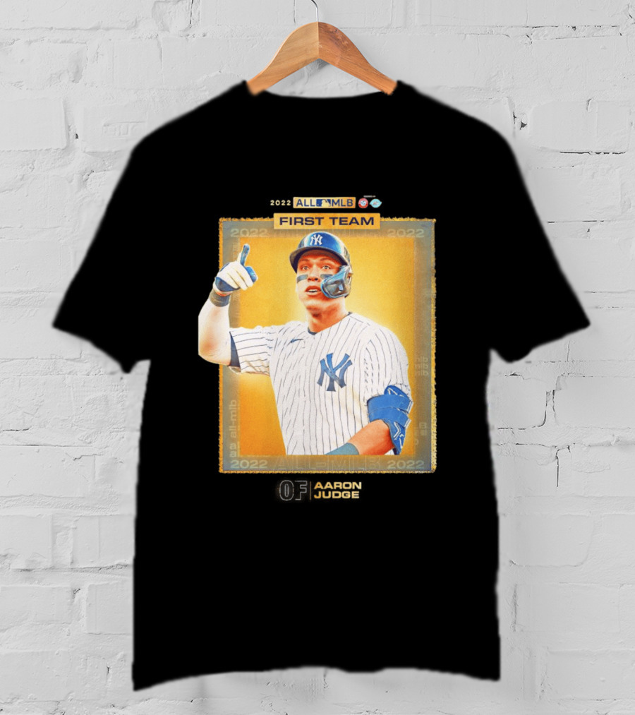 Aaron Judge 2022 All MLB First Team Yankees Player Recognition T-Shirt