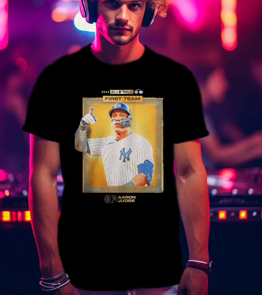Aaron Judge 2022 All MLB First Team Yankees Player Recognition T-Shirt