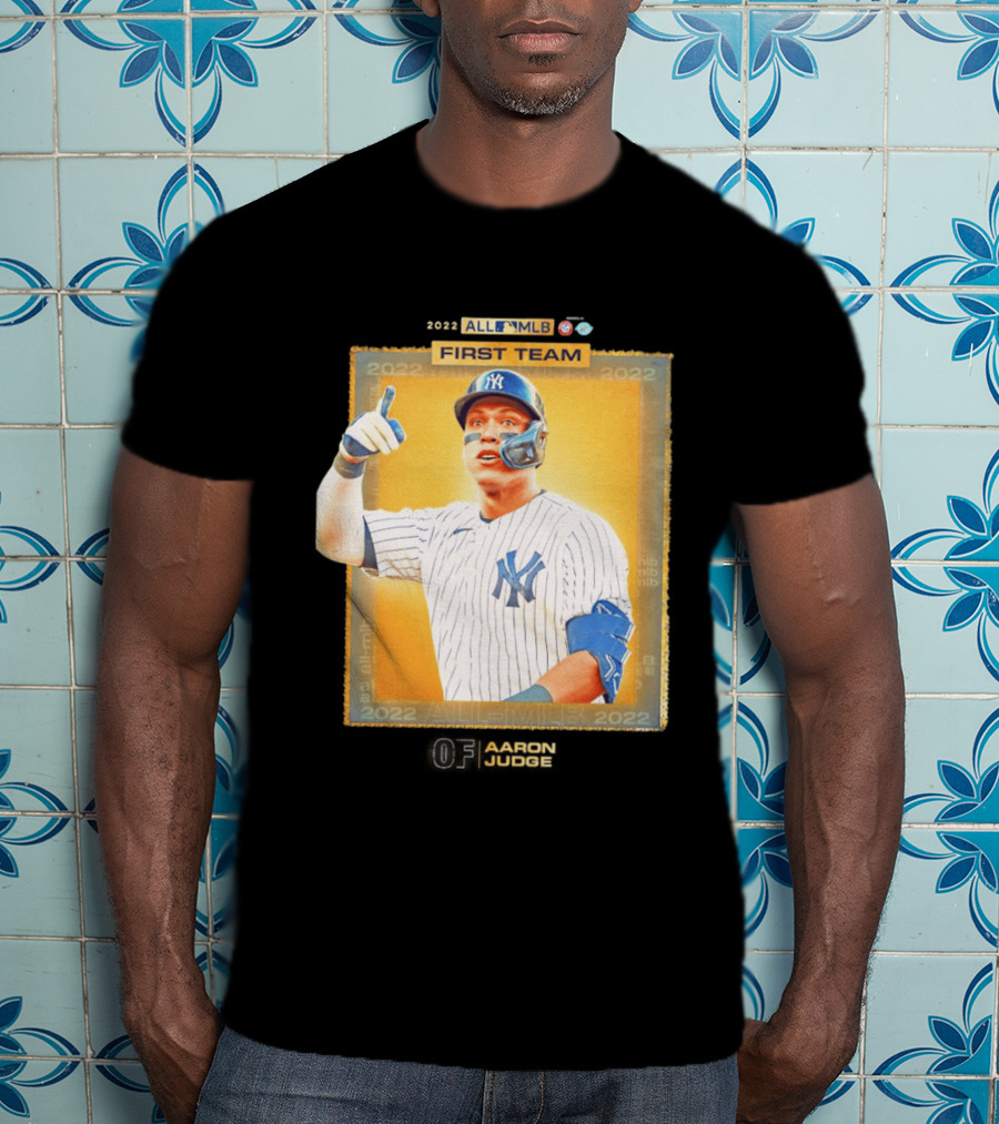 Aaron Judge 2022 All MLB First Team Yankees Player Recognition T-Shirt