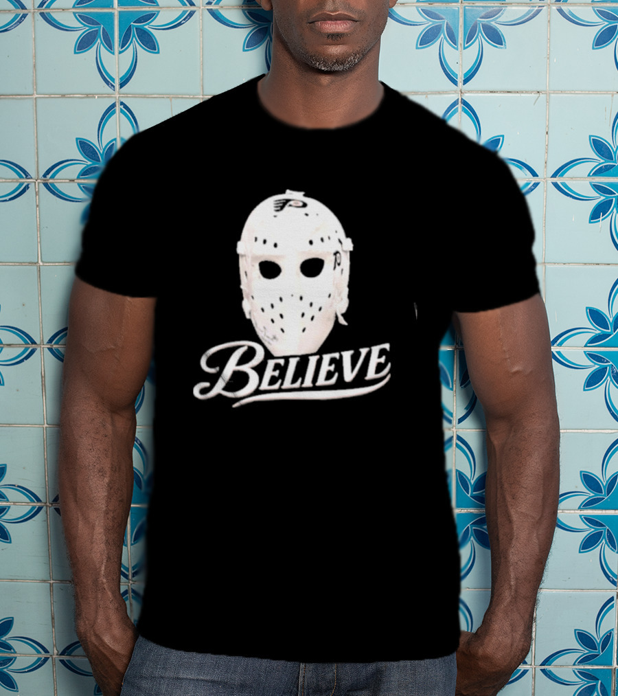 Believe Classic Hockey Mask Philadelphia Flyers T-Shirt