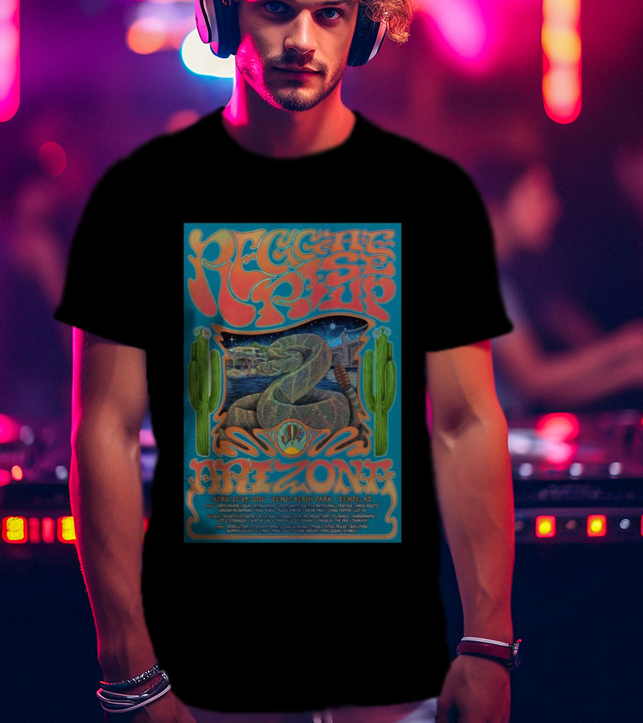 Reggae Rise Up Arizona Festival 2026 Tempe Beach Park April 17 19 Lineup Rebelution Damian Marley Trevor Hall Atmosphere T-Shirt
