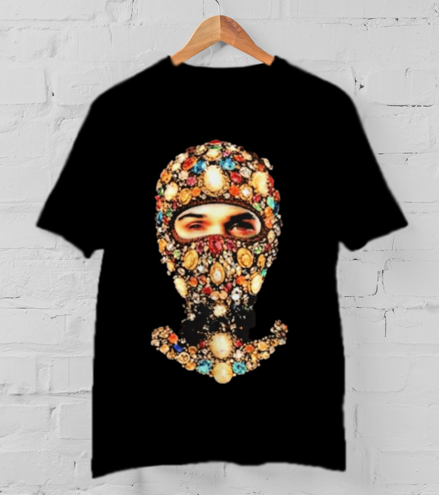 Chris Brown Obvious Gems Jewel Encrusted Balaclava T-Shirt