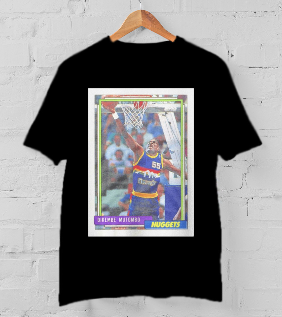 Dikembe Mutombo Topps Denver Nuggets NBA Basketball Card 55 T-Shirt