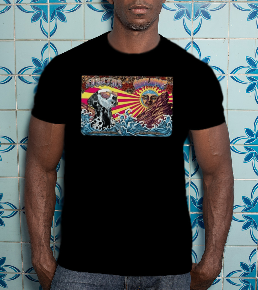 Sublime Red Rocks 2026 Dog Waves Sunburst Psychedelic T-Shirt