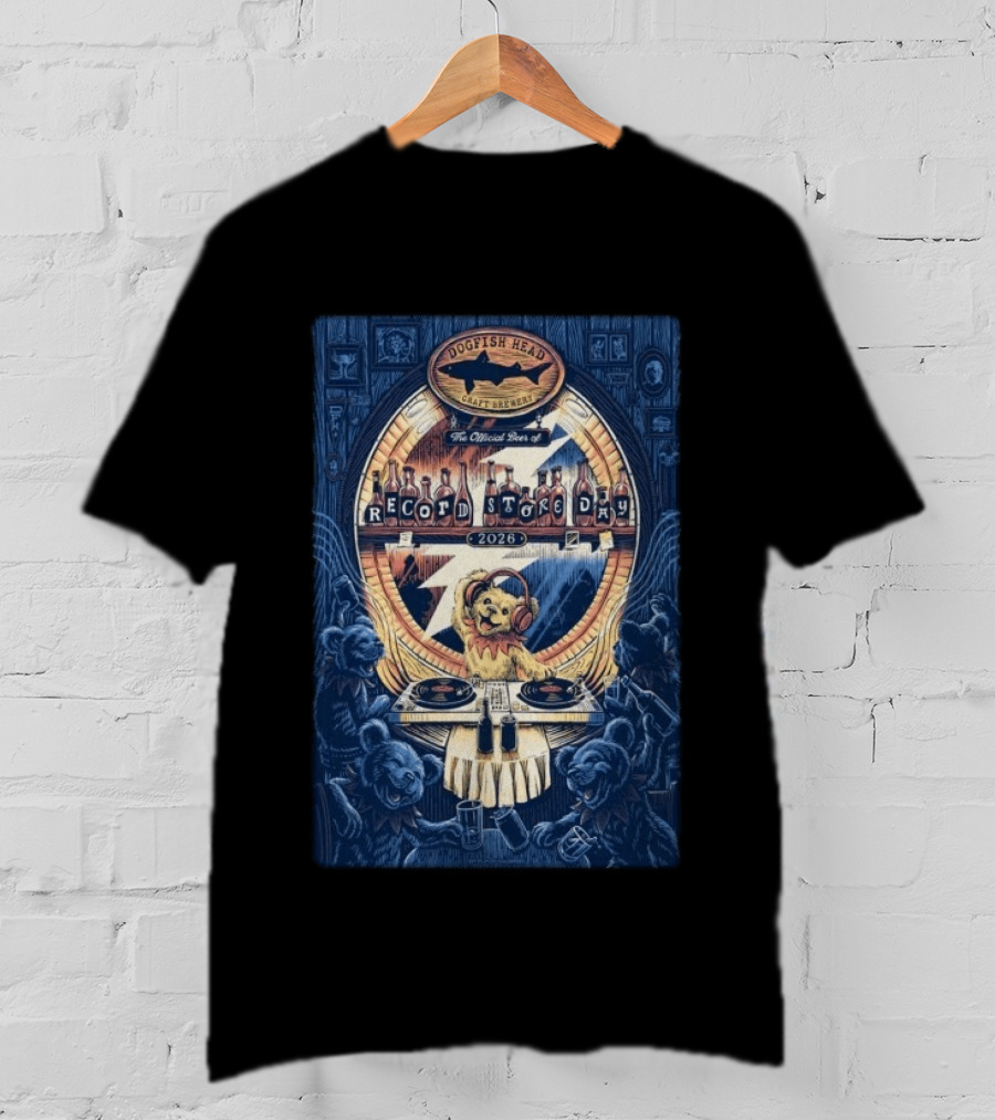Dogfish Head Craft Brewery Grateful Dead Record Store Day 2026 T-Shirt