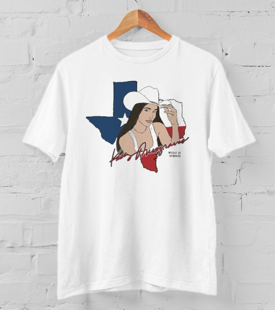 Kacey Musgraves Texas Map Middle Of Somewhere Cowboy Hat T-Shirt