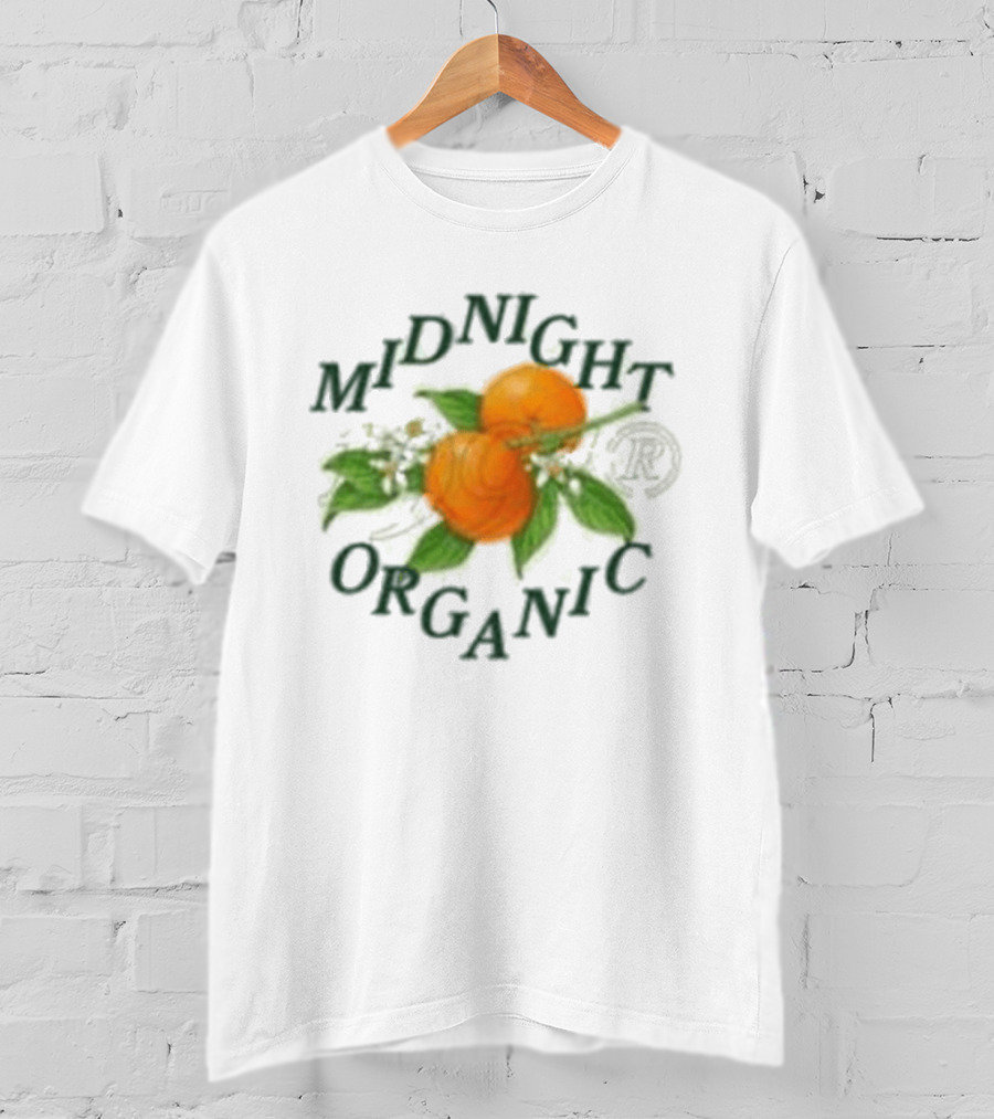 Midnight Organic Citrus Blossoms And Branches T-Shirt