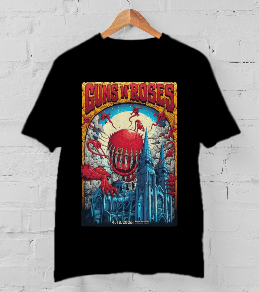 Guns N' Roses 4 18 2026 Fortaleza Brazil Arena Castelão Event Venom Cathedral T-Shirt