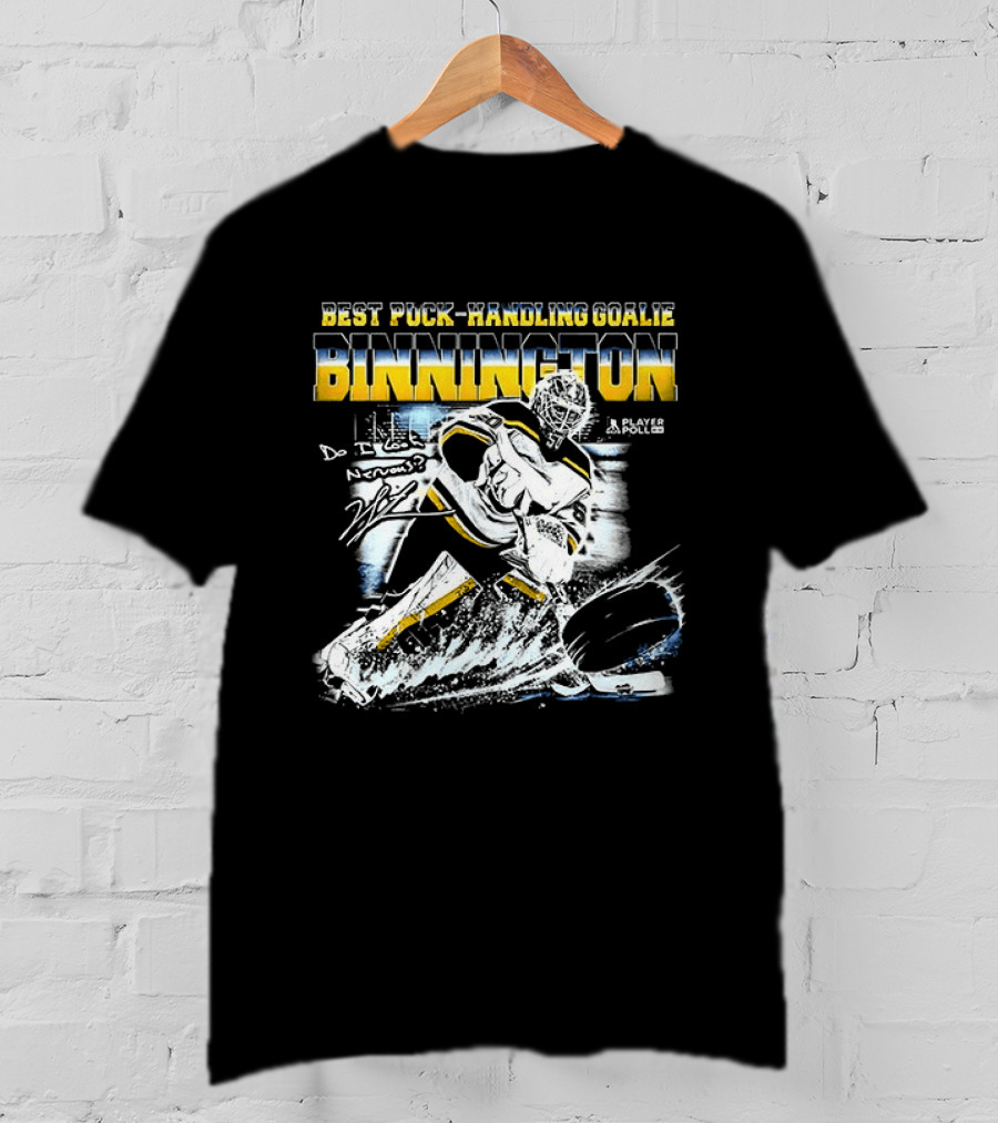 Best Puck Handling Goalie Binnington St. Louis Hockey T-Shirt