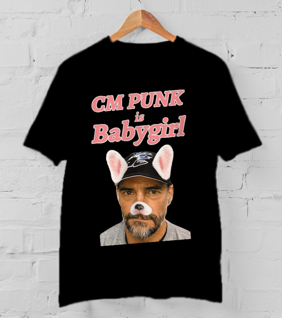CM Punk Is Babygirl With Cute Ears And Nose Accessory T-Shirt