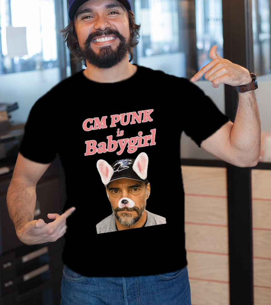 CM Punk Is Babygirl With Cute Ears And Nose Accessory T-Shirt