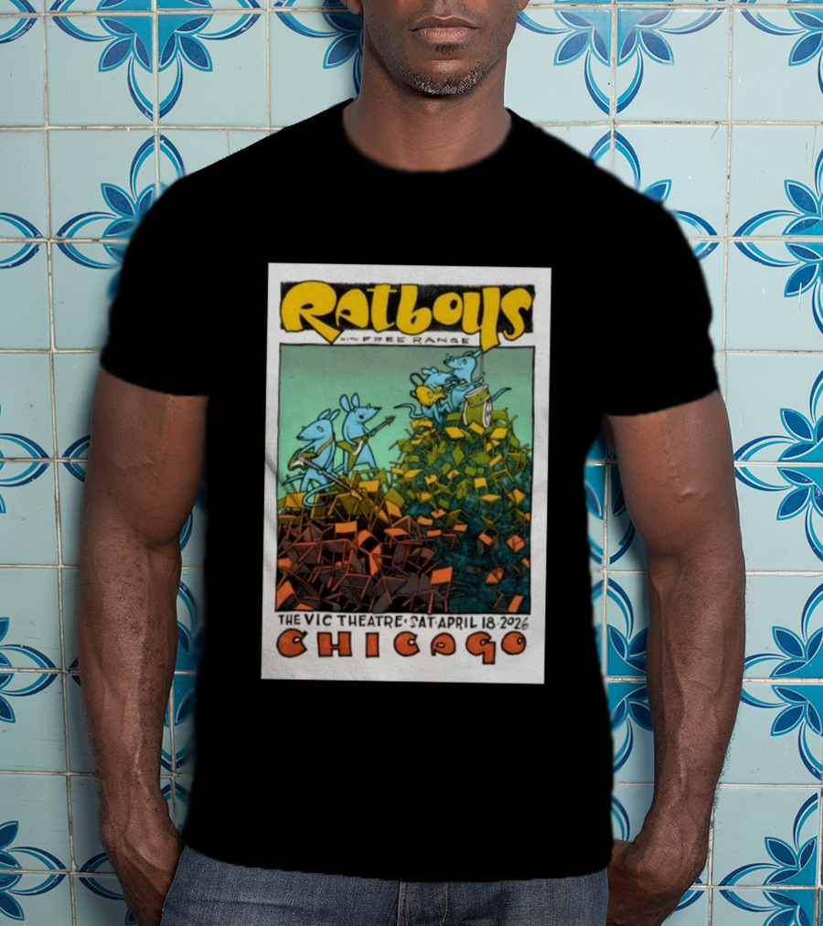 Ratboys Free Range April 18 2026 Vic Theatre Chicago Concert T-Shirt
