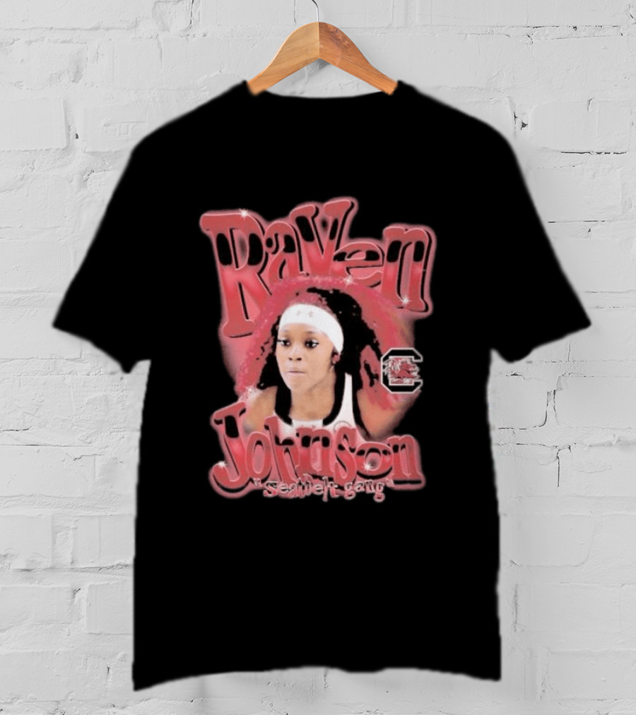 Raven Johnson South Carolina Gamecocks Seatbelt Gang T-Shirt