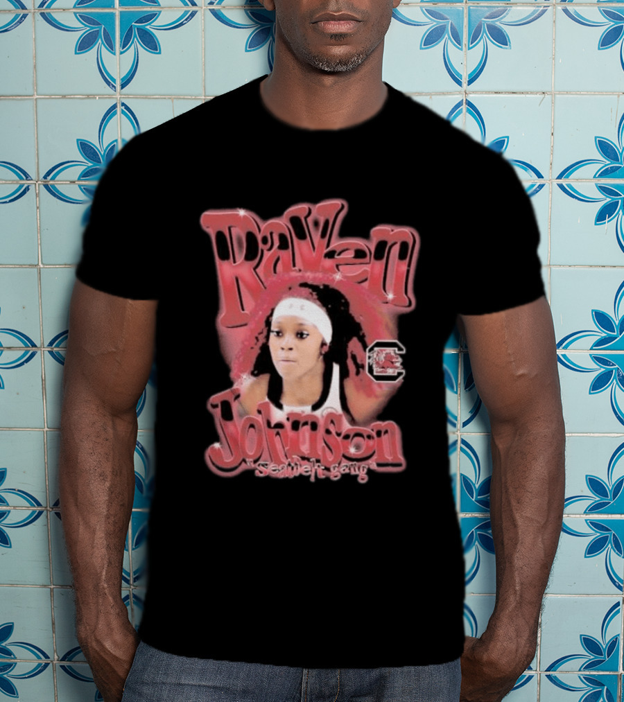Raven Johnson South Carolina Gamecocks Seatbelt Gang T-Shirt