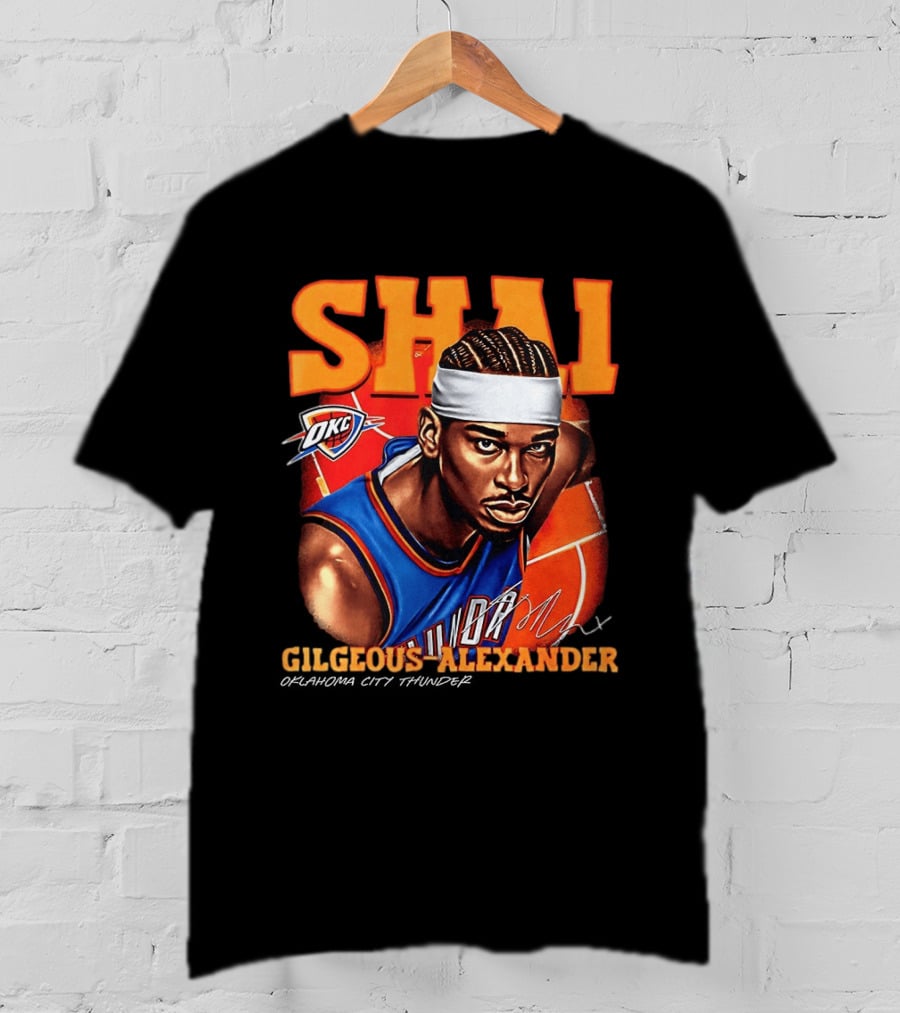 Shai Gilgeous Alexander Oklahoma City Thunder NBA OKC Basketball T-Shirt