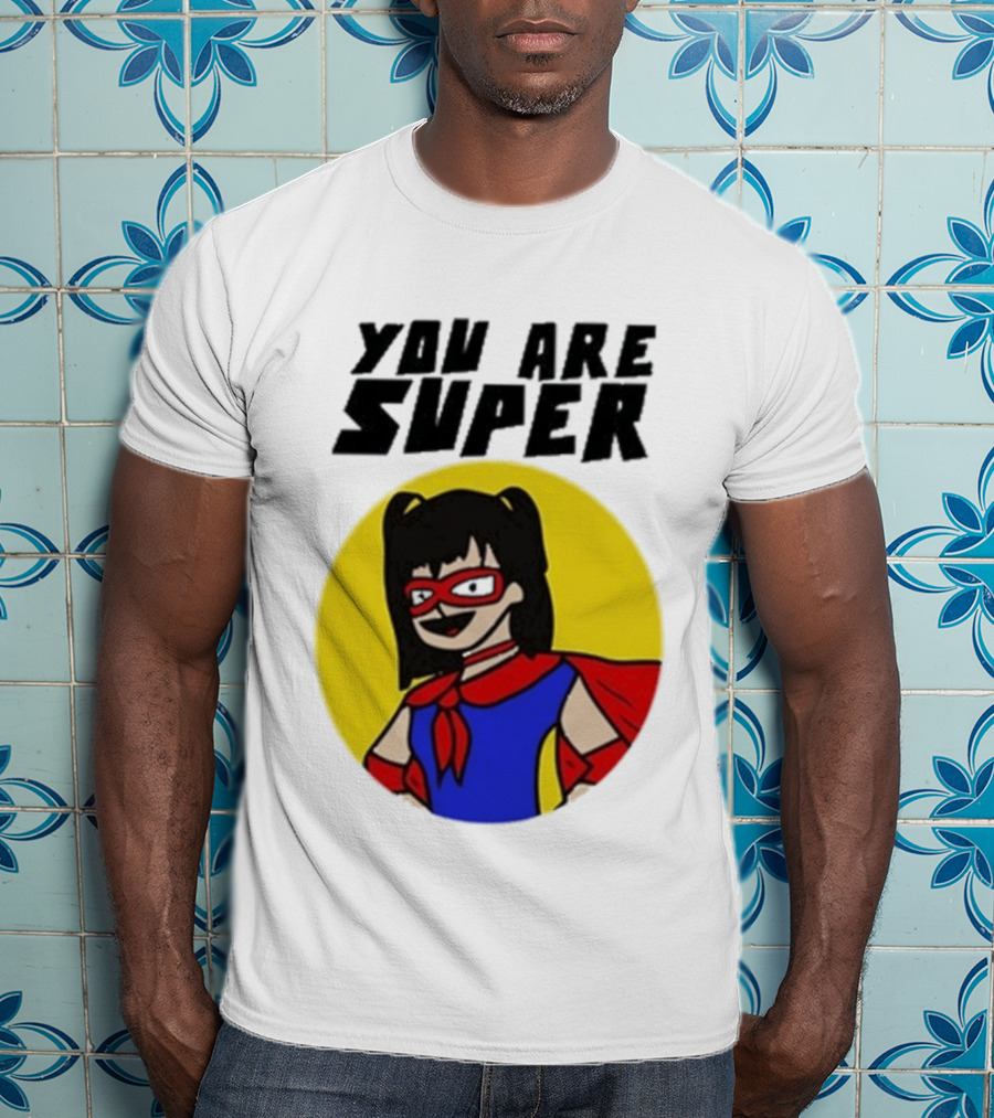 You Are Super Hero Girl With Red Cape And Mask T-Shirt