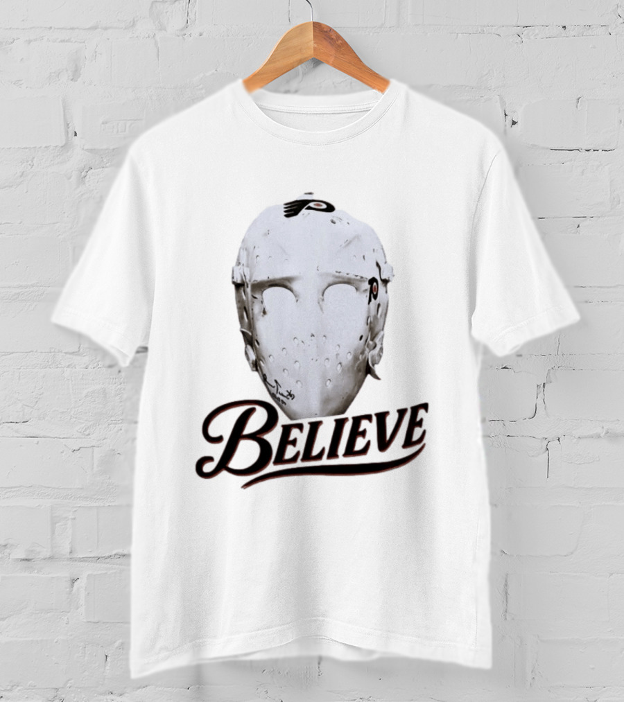 Philadelphia Flyers Believe Mask White T-Shirt
