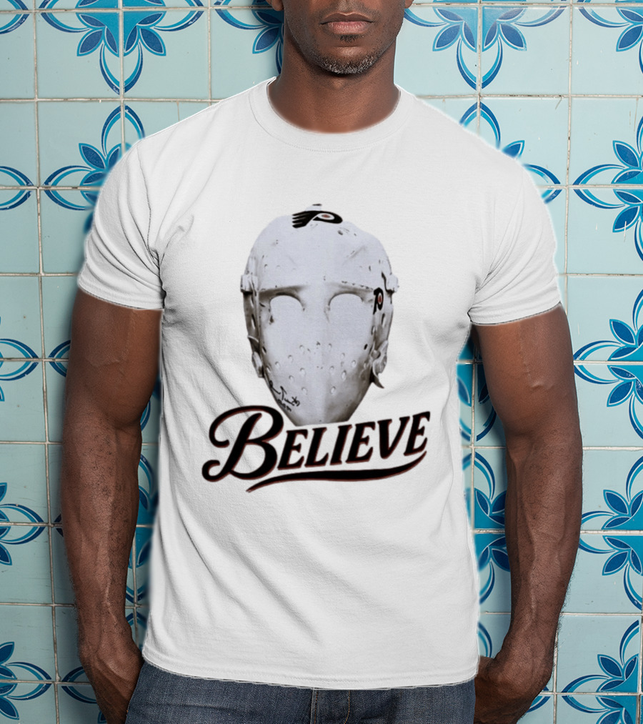 Philadelphia Flyers Believe Mask White T-Shirt