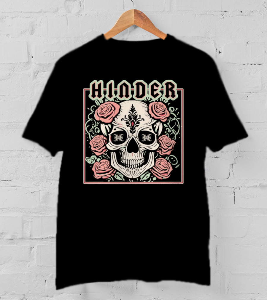 Hinder Pastel Skull Roses T-Shirt