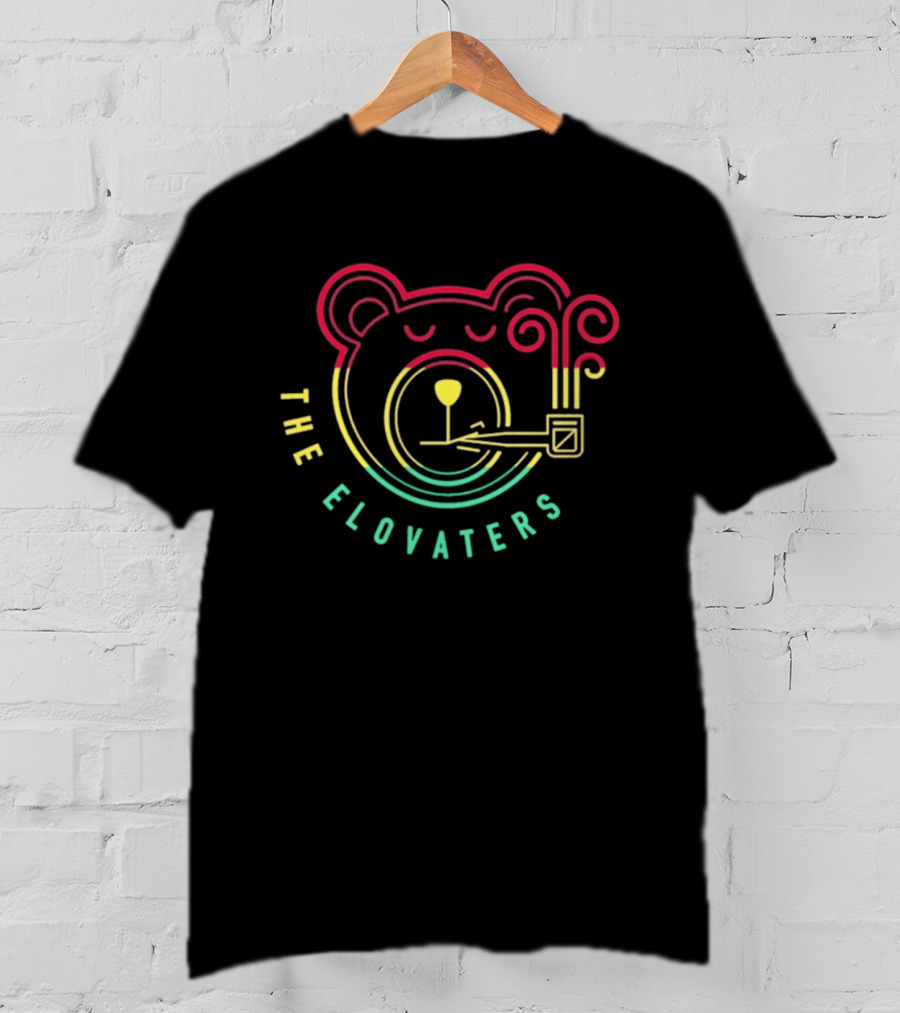 The Elovaters Rasta Bear Smoking Pipe T-Shirt