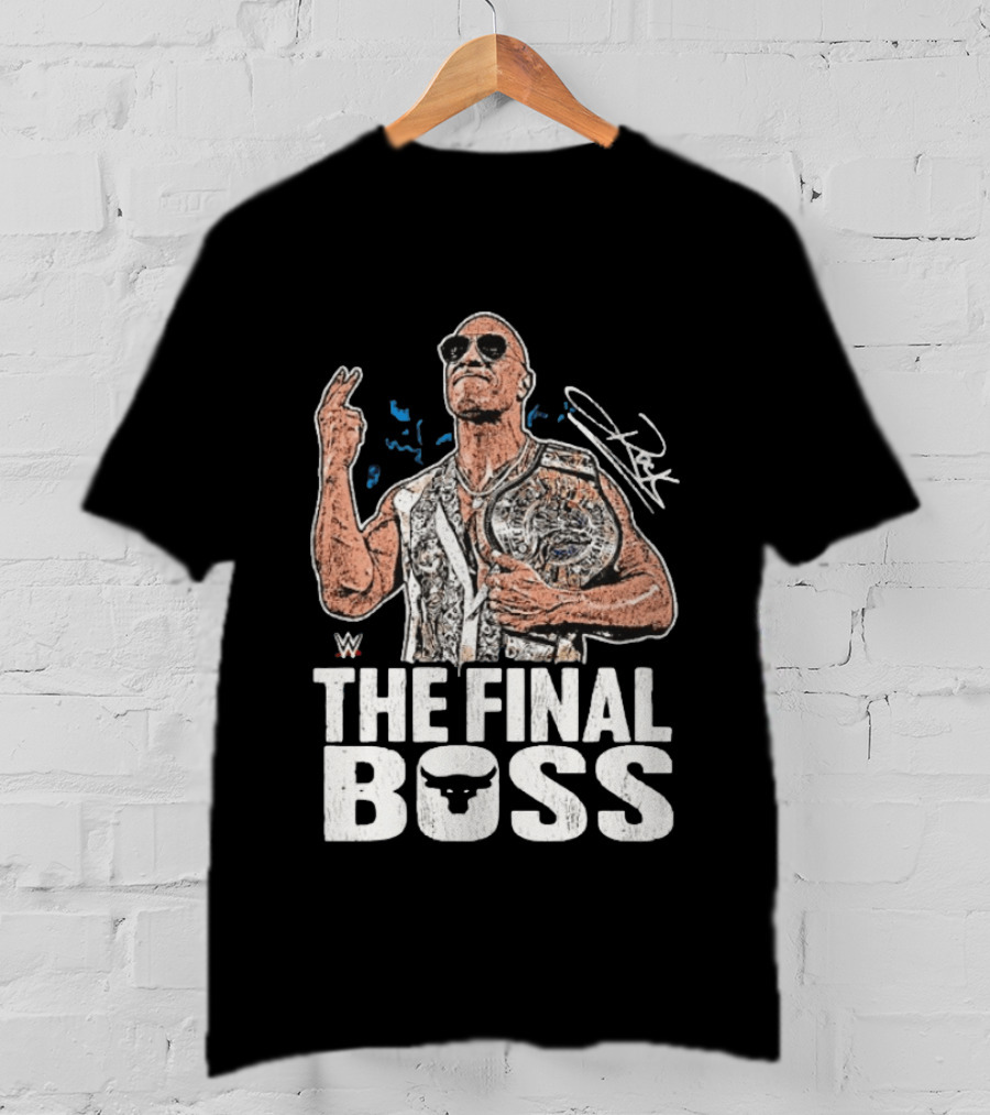 The Final Boss WWE Dwayne Johnson The Rock Signature Champion T-Shirt