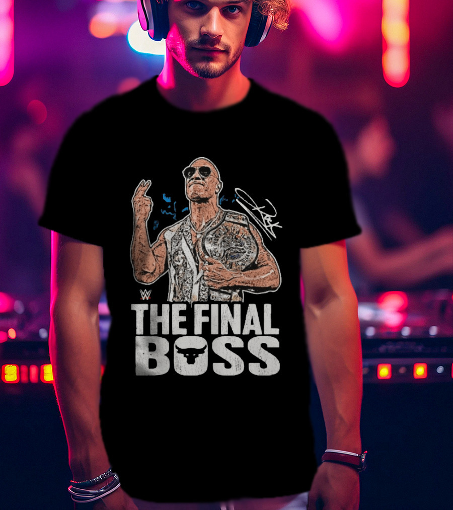The Final Boss WWE Dwayne Johnson The Rock Signature Champion T-Shirt