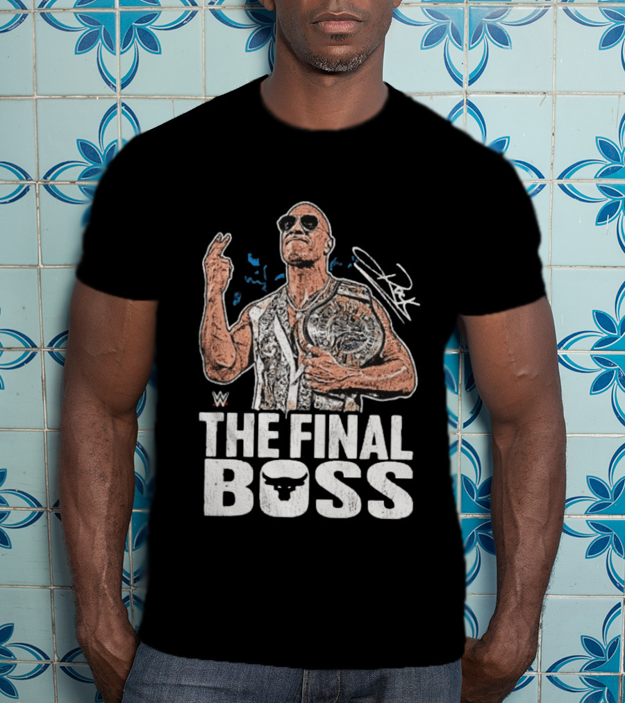 The Final Boss WWE Dwayne Johnson The Rock Signature Champion T-Shirt