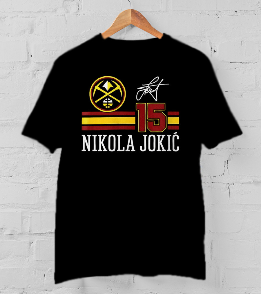 Nikola Jokić 15 Denver Nuggets NBA Signature T-Shirt