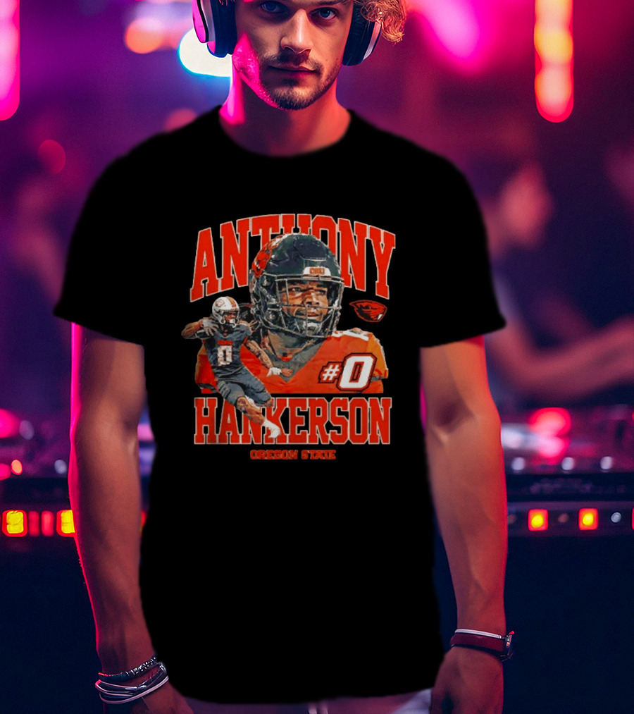Anthony Hankerson #0 Oregon State Beavers Football T-Shirt