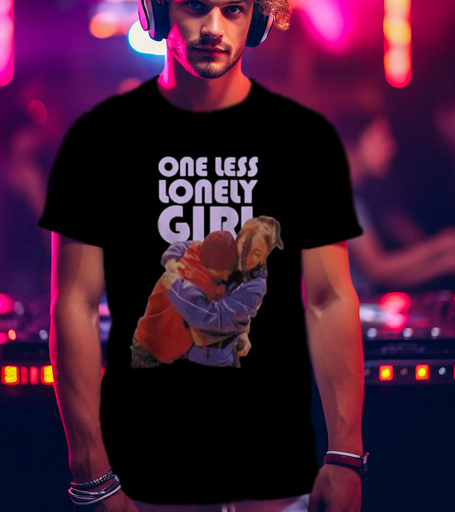 One Less Lonely Girl Billie Eilish Justin Bieber Hug T-Shirt