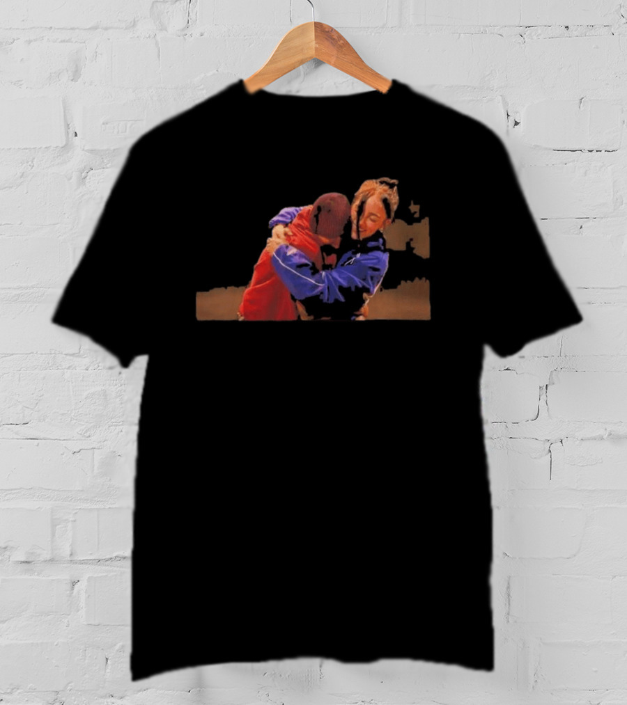 Billie Eilish Justin Bieber Hugging Embrace Fan Favorite Moment T-Shirt