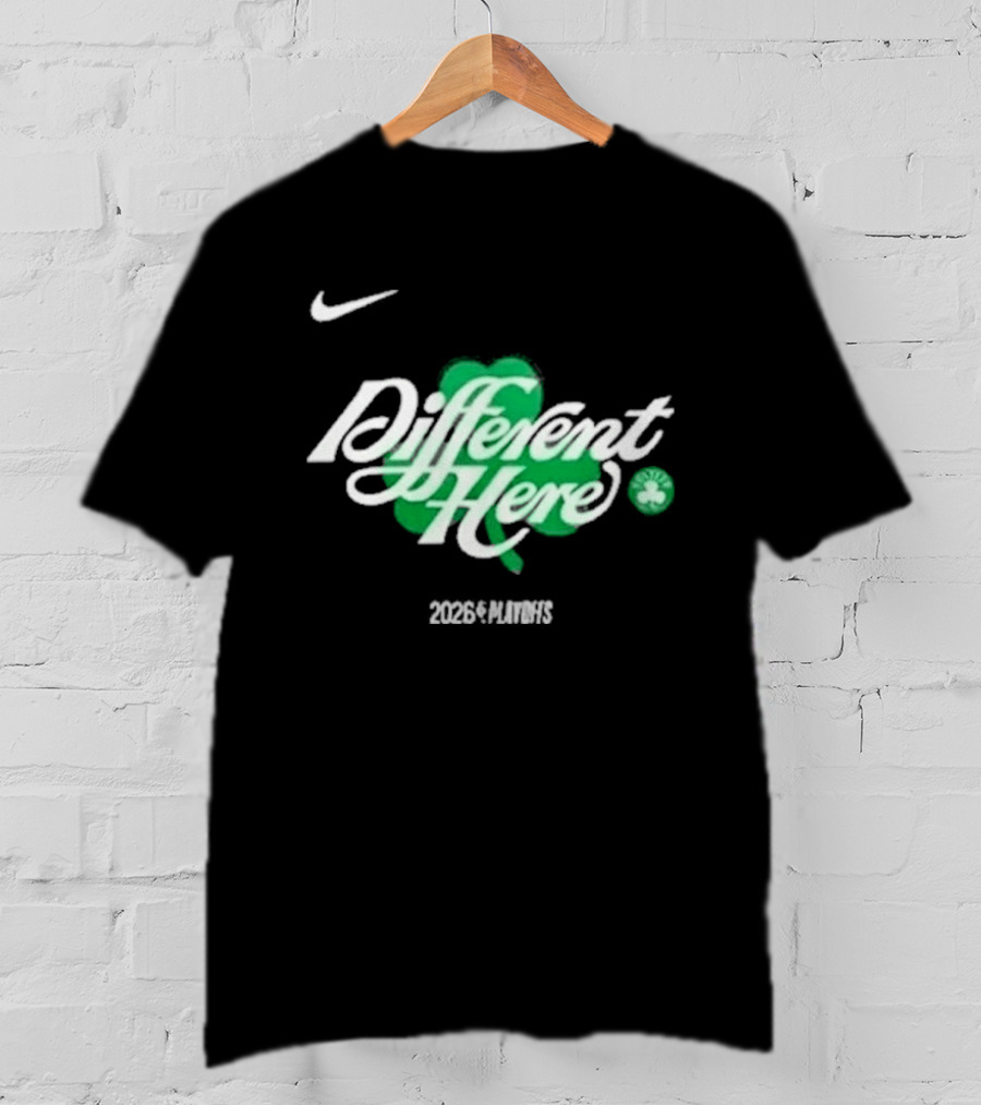 Nike Boston Celtics Different Here 2026 Clover T-Shirt