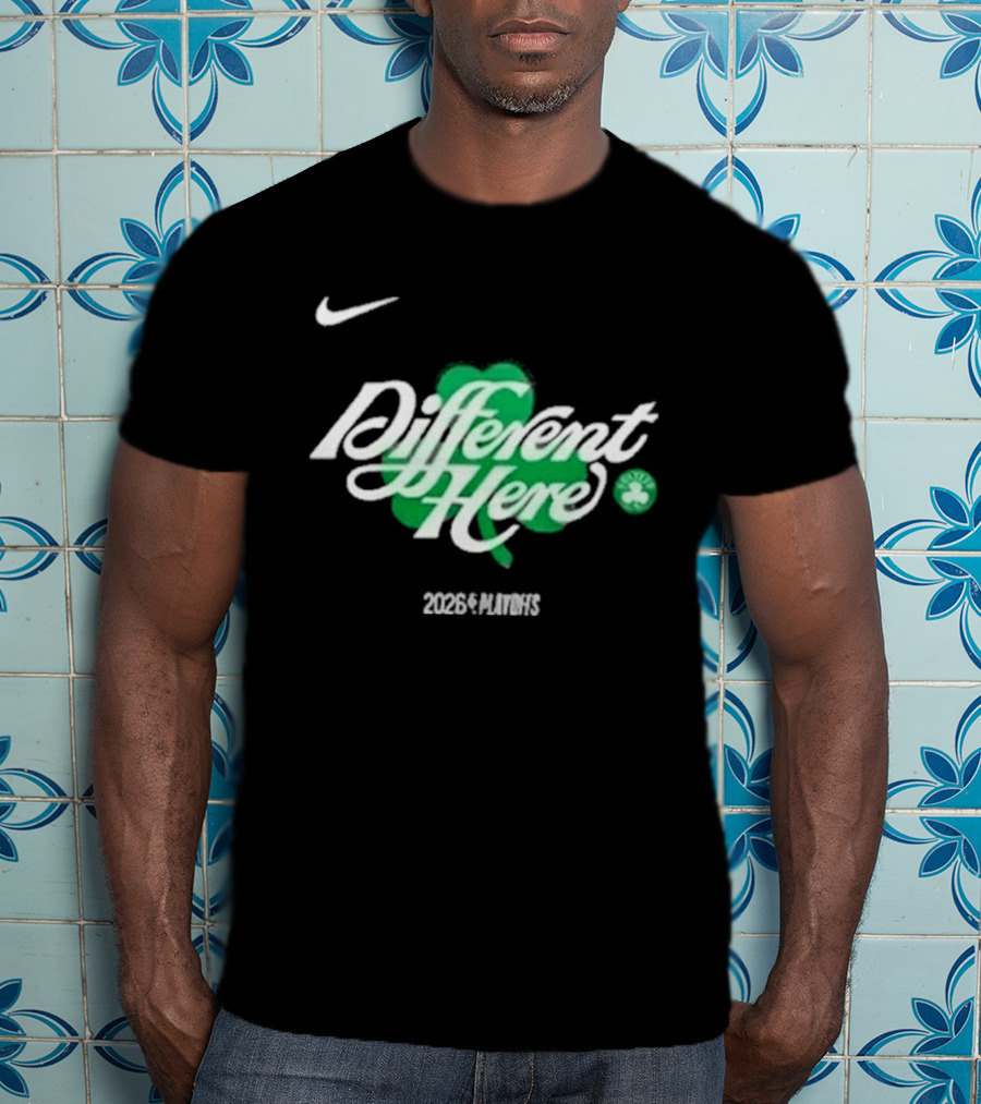 Nike Boston Celtics Different Here 2026 Clover T-Shirt