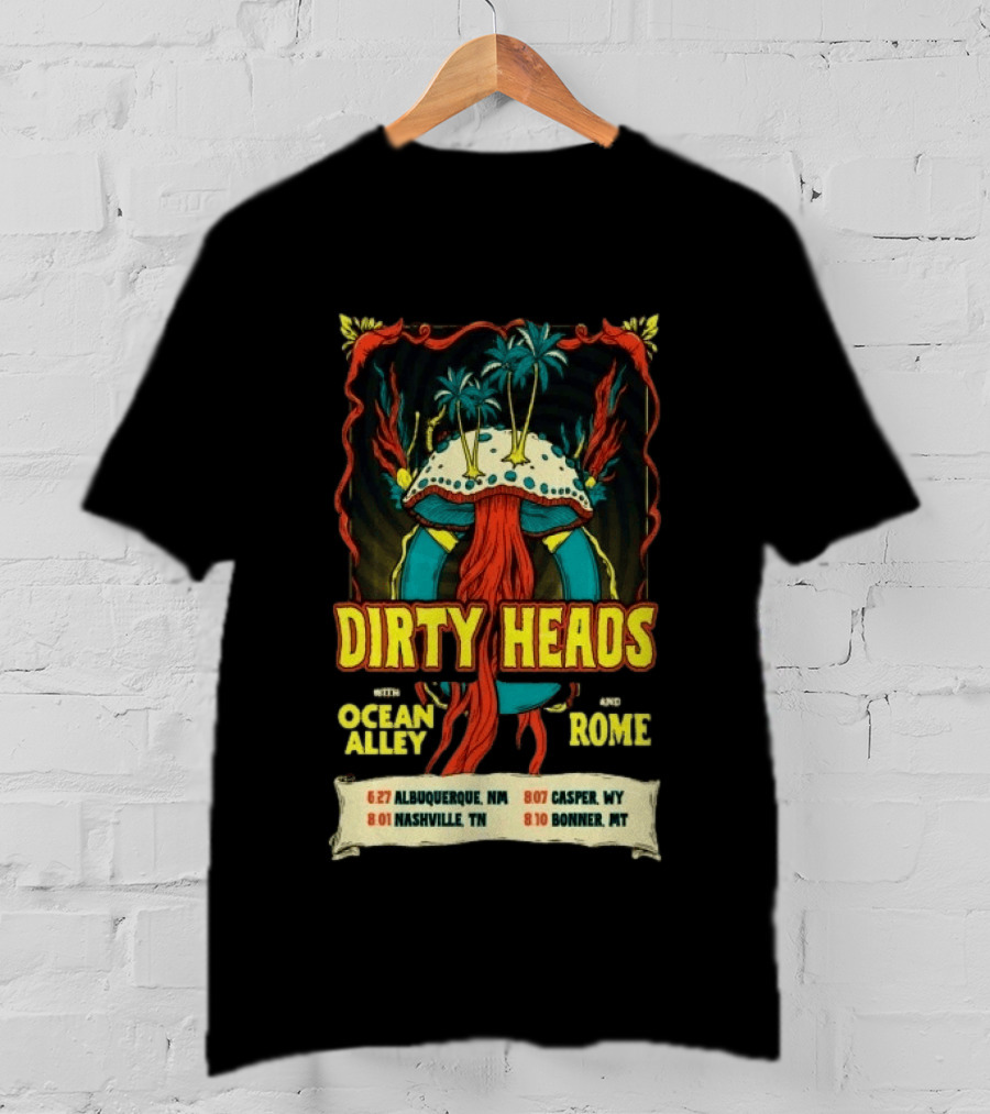 Dirty Heads Ocean Alley Rome Tour 2026 Albuquerque Nashville Casper Bonner T-Shirt