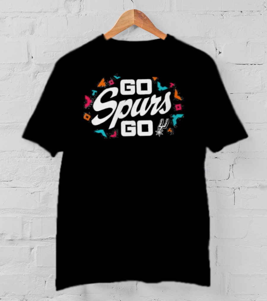 Go Spurs Go Vibrant Celebration Theme With Colorful Accents T-Shirt