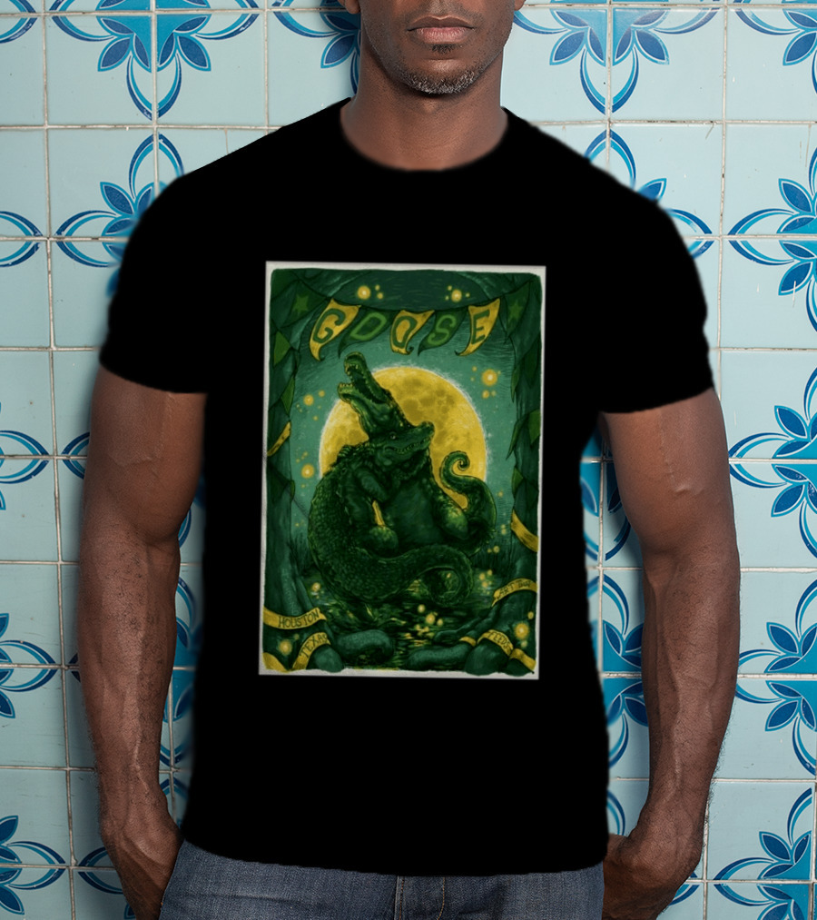 Goose Bayou Music Center Houston Texas April 23 2026 Featuring Alligator And Moon T-Shirt