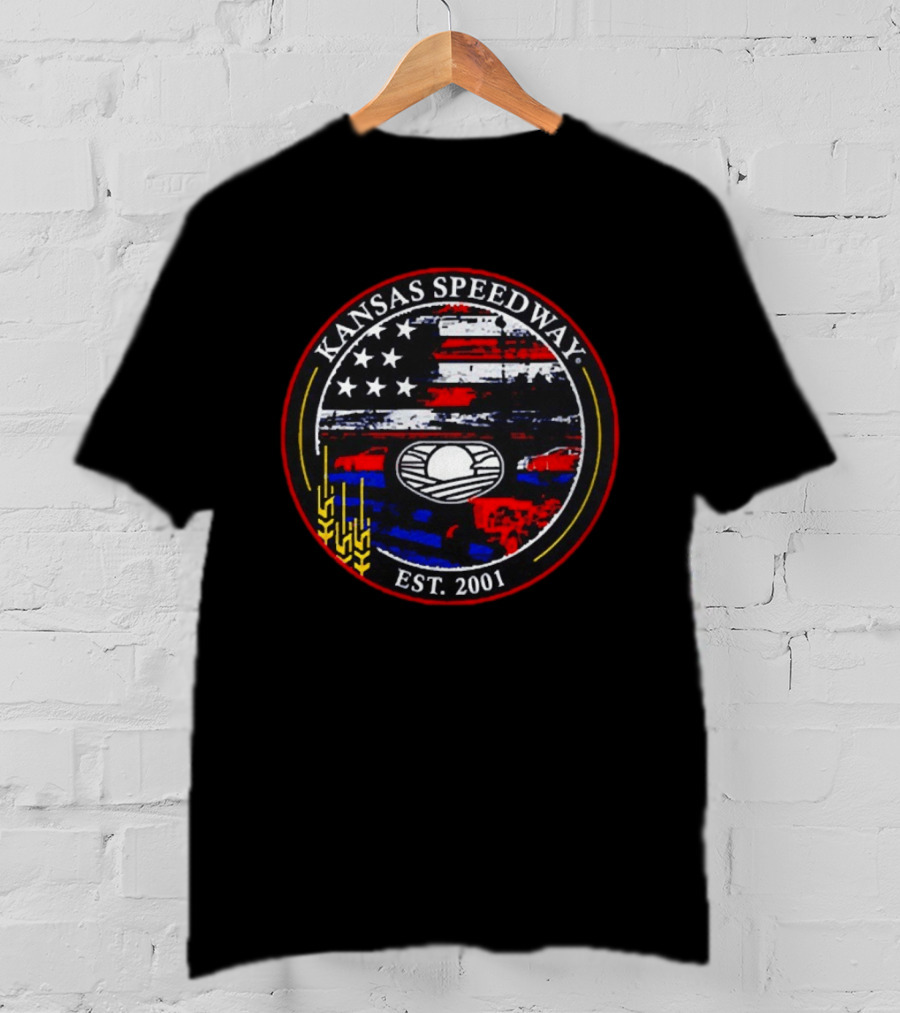 Kansas Speedway American Flag Est 2001 Racing T-Shirt