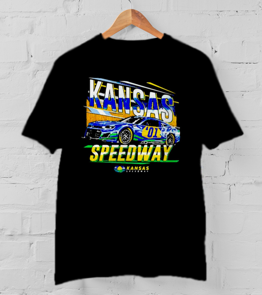 Kansas Speedway 01 Car Racing Wheatfield NASCAR T-Shirt