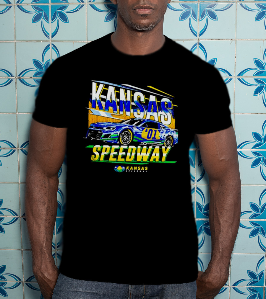 Kansas Speedway 01 Car Racing Wheatfield NASCAR T-Shirt