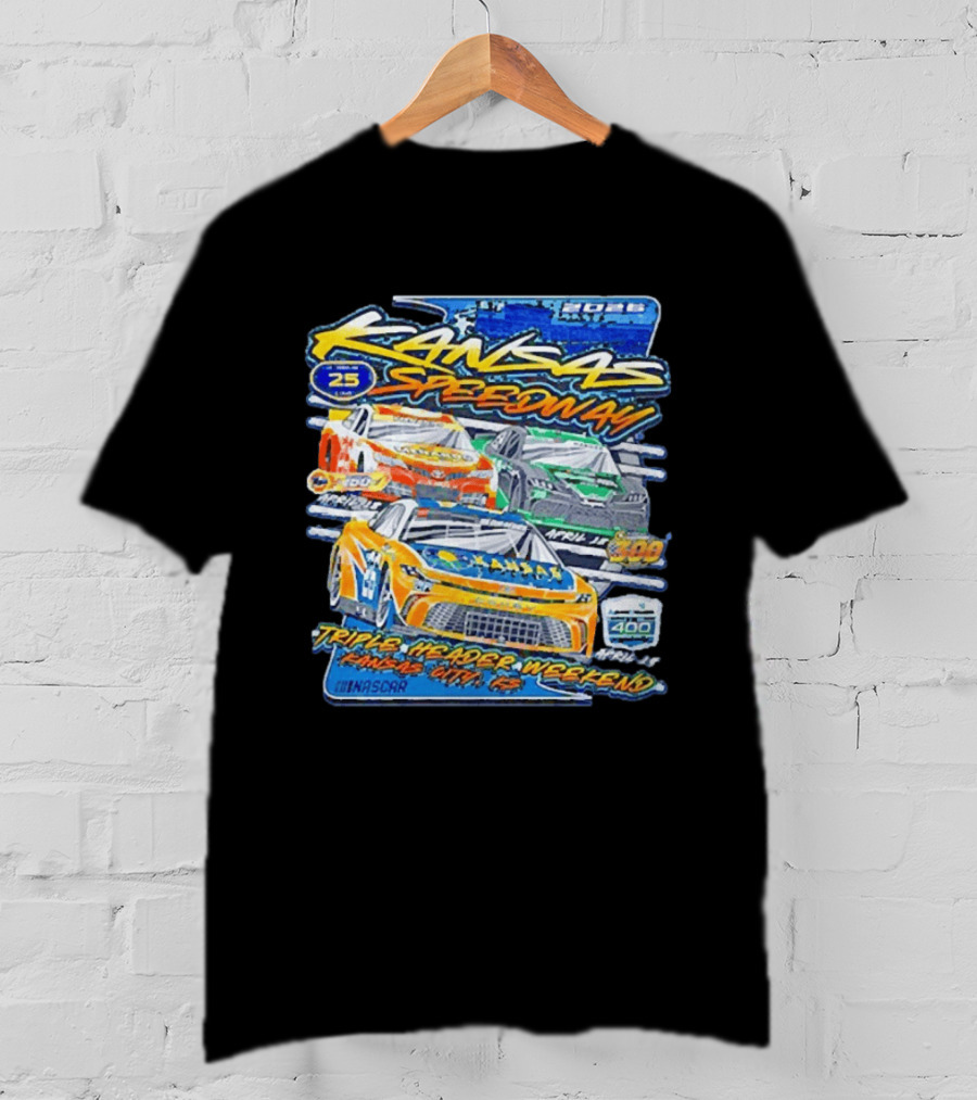 2026 Kansas Speedway NASCAR Triple Header Weekend April 25 Car 400 Kansas City T-Shirt