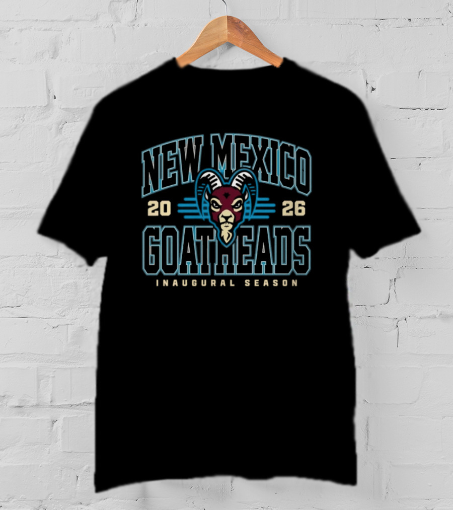 New Mexico Goatheads 2026 Inaugural Season Team Logo Vintage Sportswear T-Shirt
